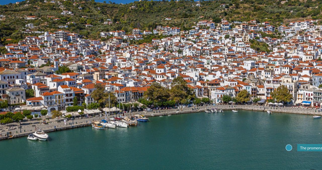 skopelos com chora town panoramic Skopelos Chora Town Panoramic