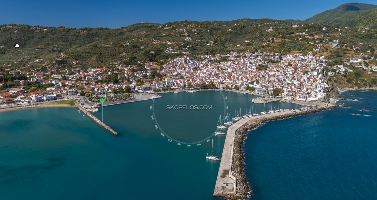 skopelos com chora town panoramic Skopelos Chora Town Panoramic