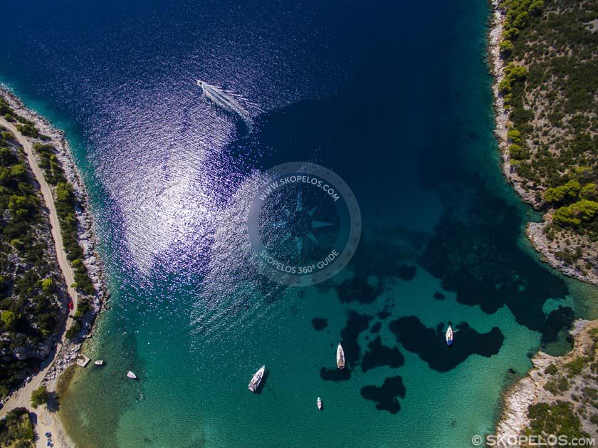 Skopelos Beaches Limnonari Beach Aerial Photo