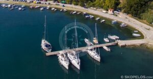 Skopelos Ports Glossa Loutraki Port Aerial Photo