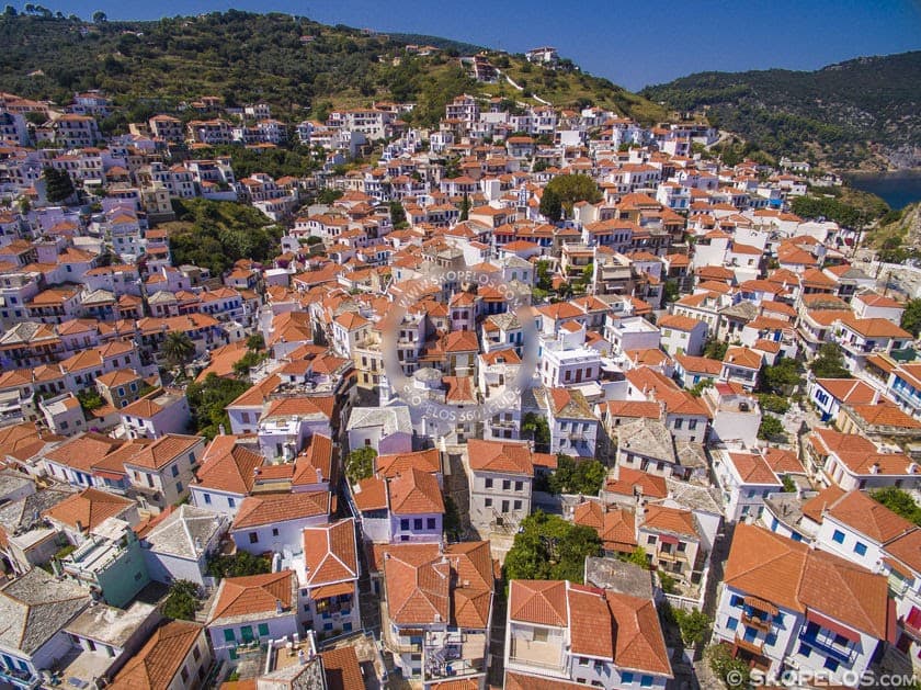 Skopelos-Town-Aerial-21 Local Travel Guide Skopelos, Practical Tips Best Beaches, Adventure Activities, Dining Spot, Aegean Sea Greece