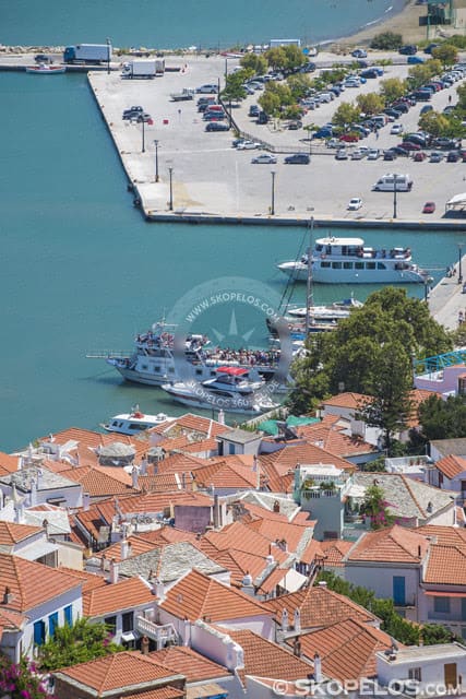 Skopelos-Town-Village-Port-Aerial-09 Local Travel Guide Skopelos, Practical Tips Best Beaches, Adventure Activities, Dining Spot, Aegean Sea Greece